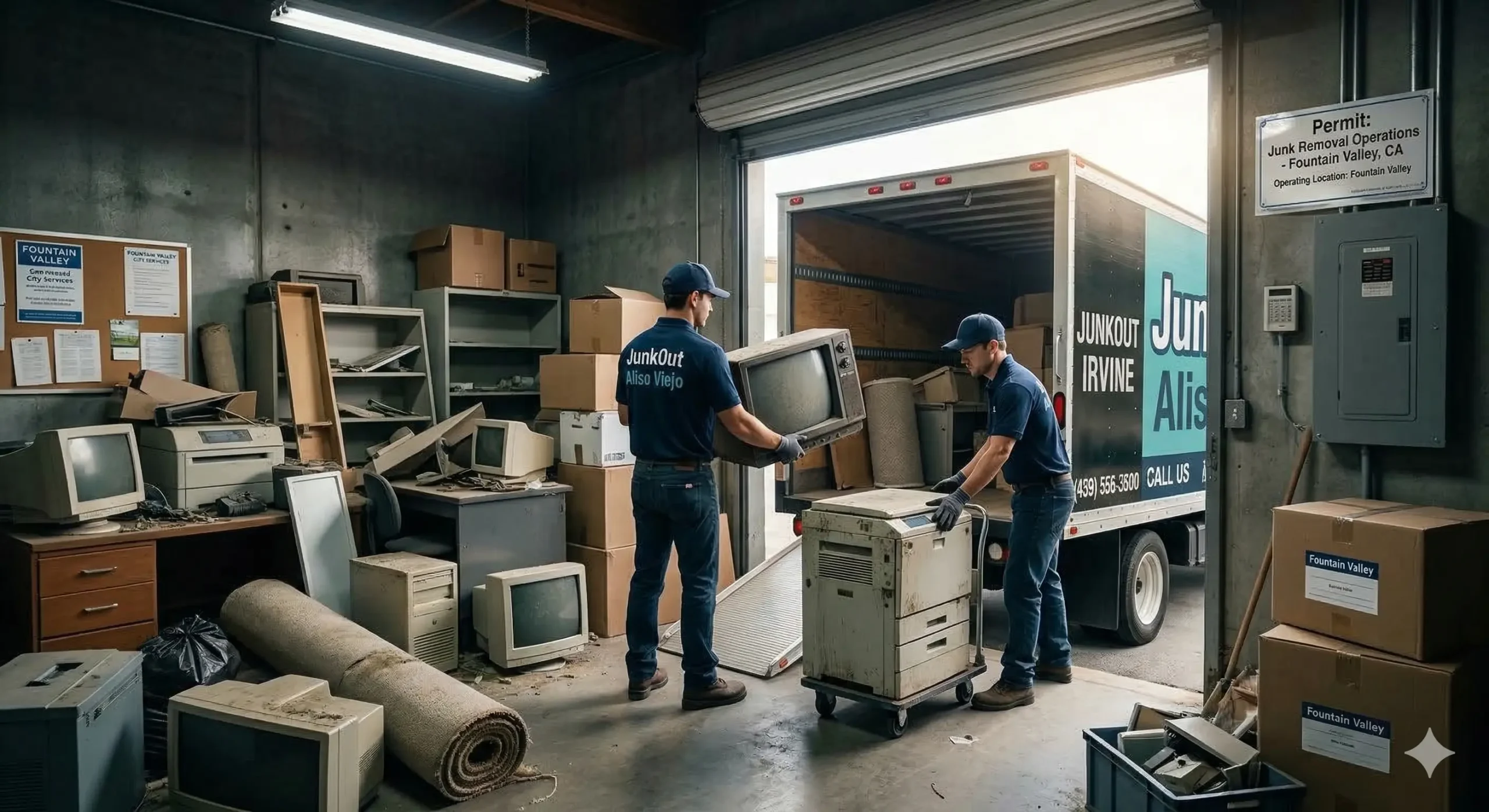Professional Junkout, Fountain Valley Junk removal, California - JunkOut Irvine residential and commercial cleanouts
