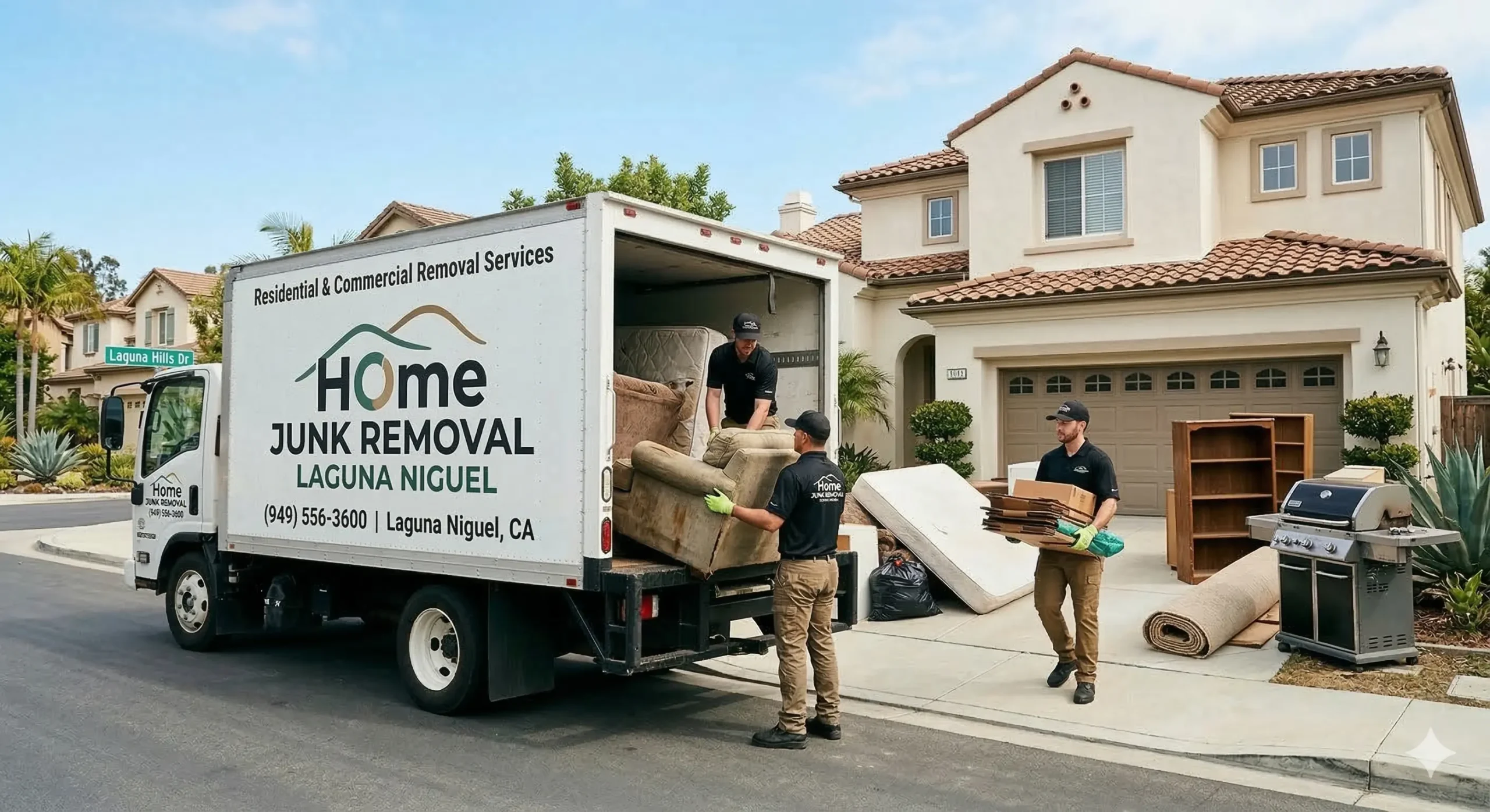 Professional junk removal Laguna Niguel, California - JunkOut Irvine serving coastal Orange County with same-day estate cleanouts