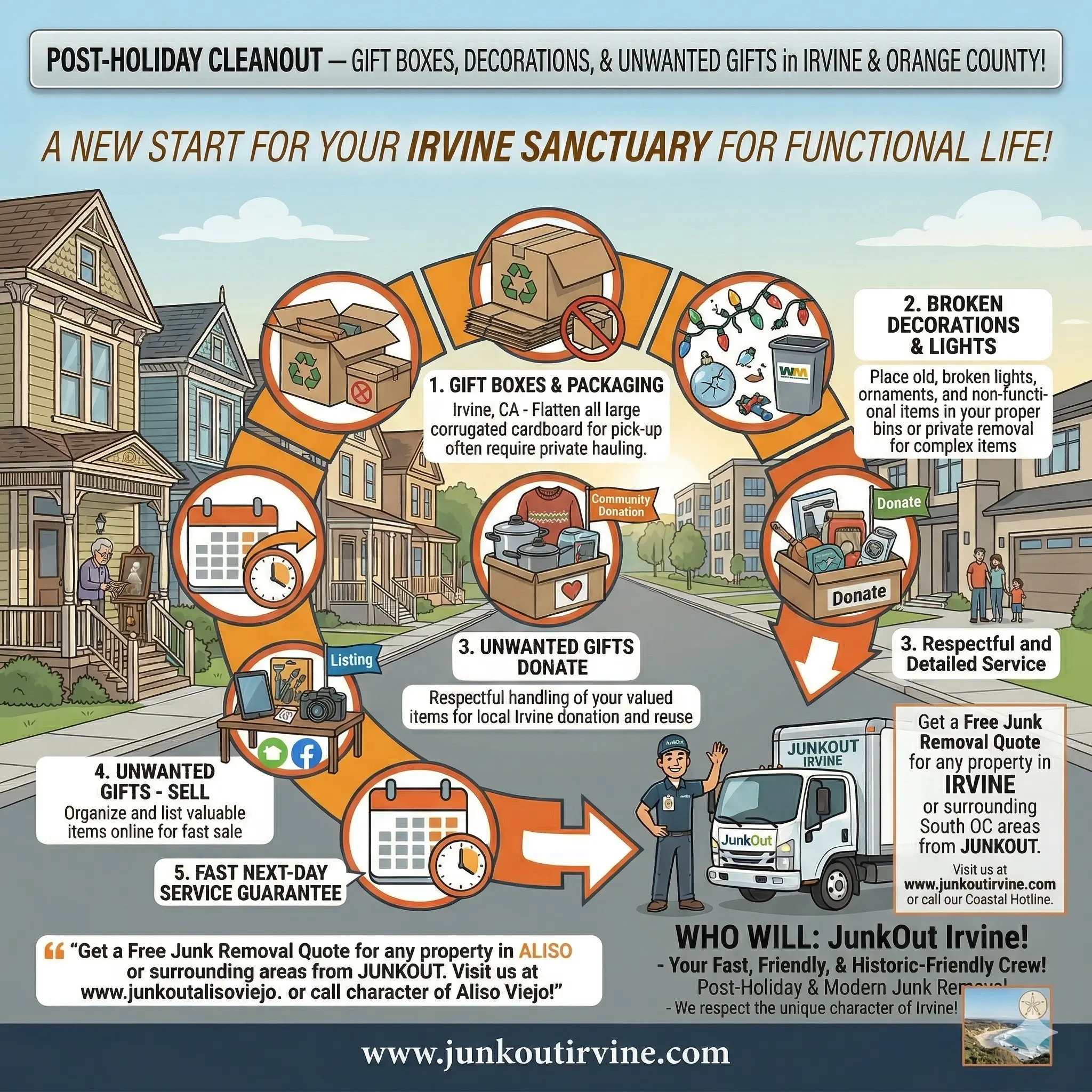 Post-Holiday Cleanup Irvine Guide - Gift Boxes, Decorations, and Unwanted Gifts Removal