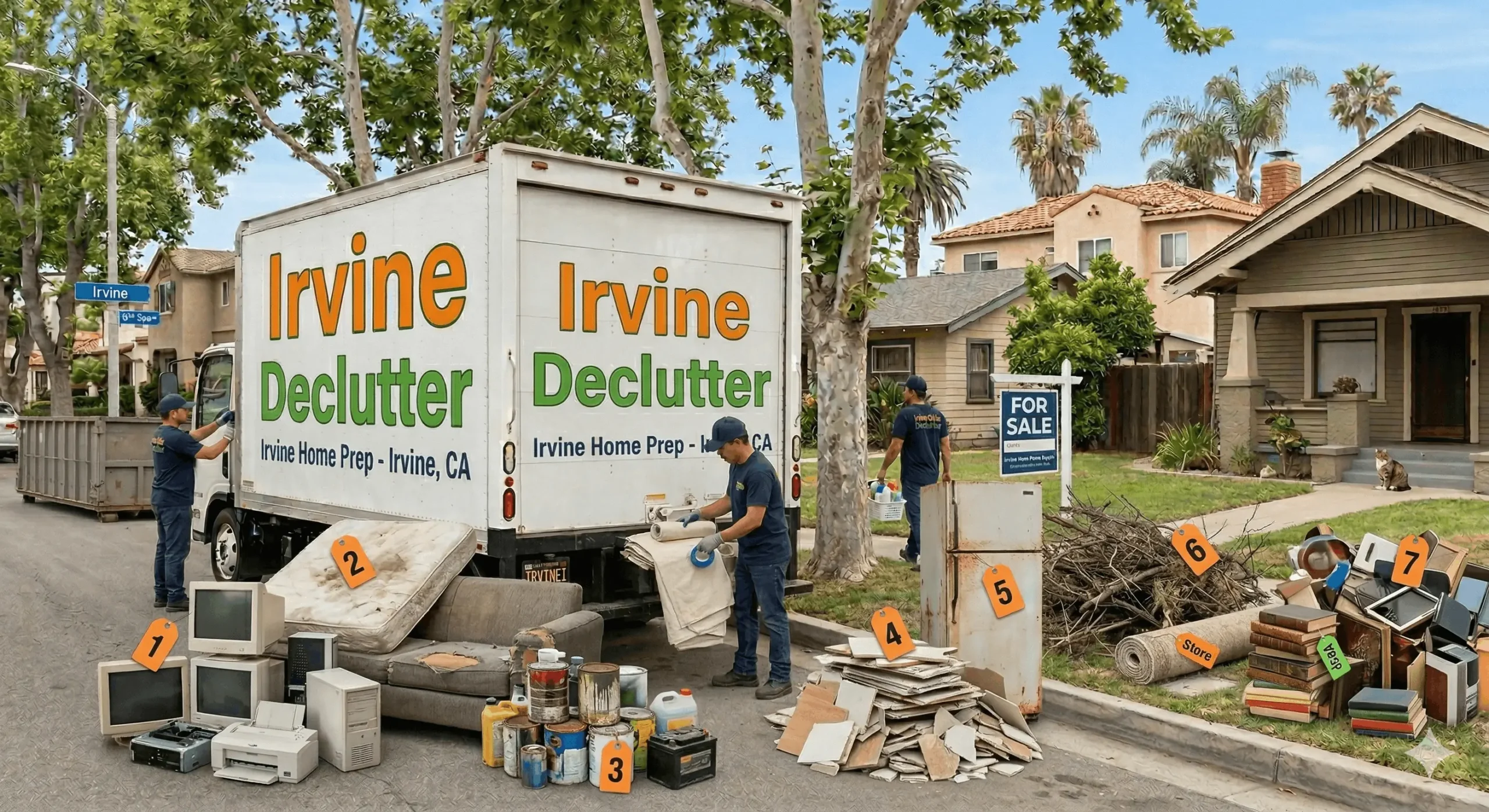 7 signs you need professional junk removal vs dumpster rental in Irvine