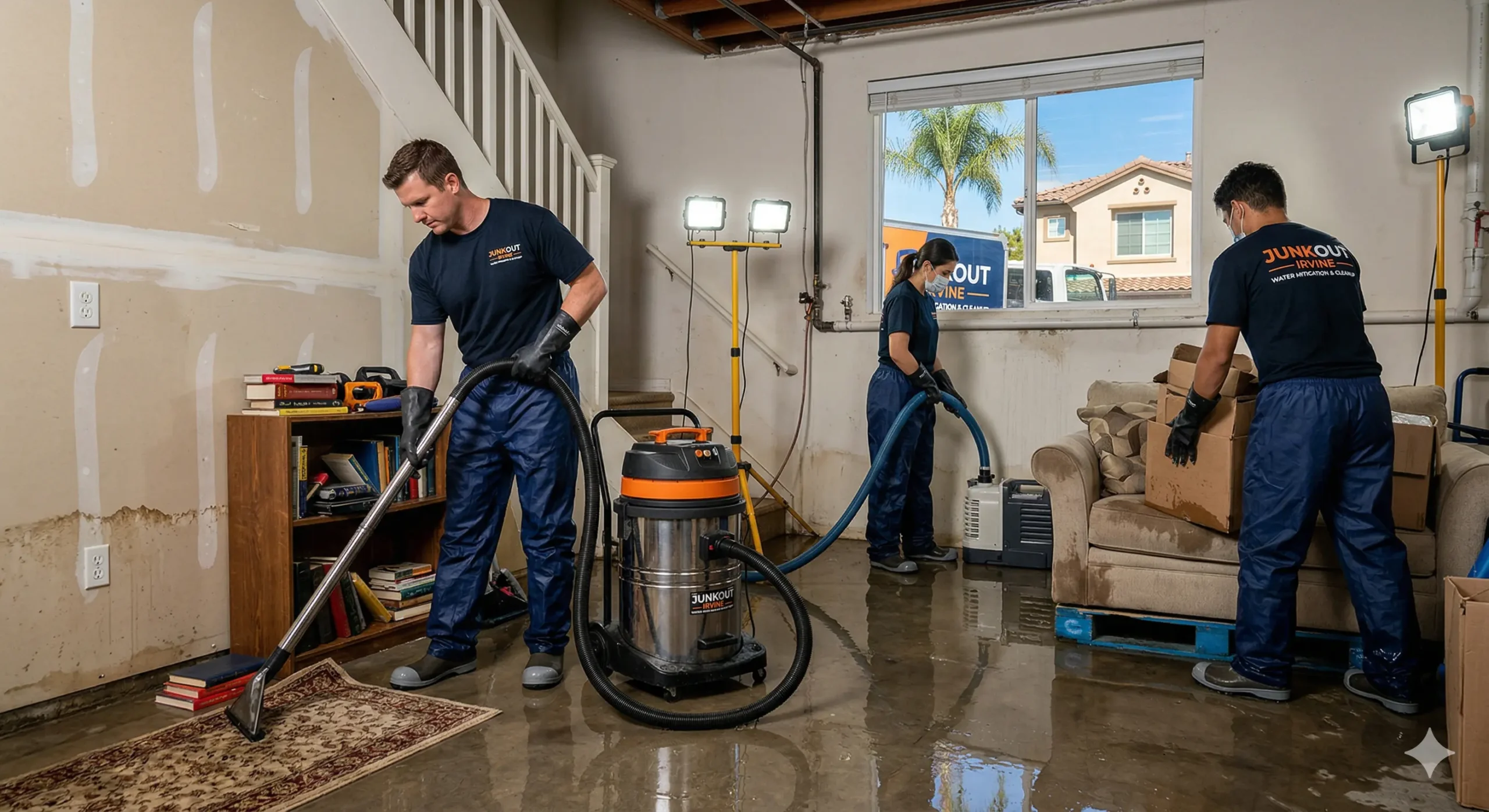 Basement flooding water damage cleanup guide for Irvine - what to salvage vs throw away after flood