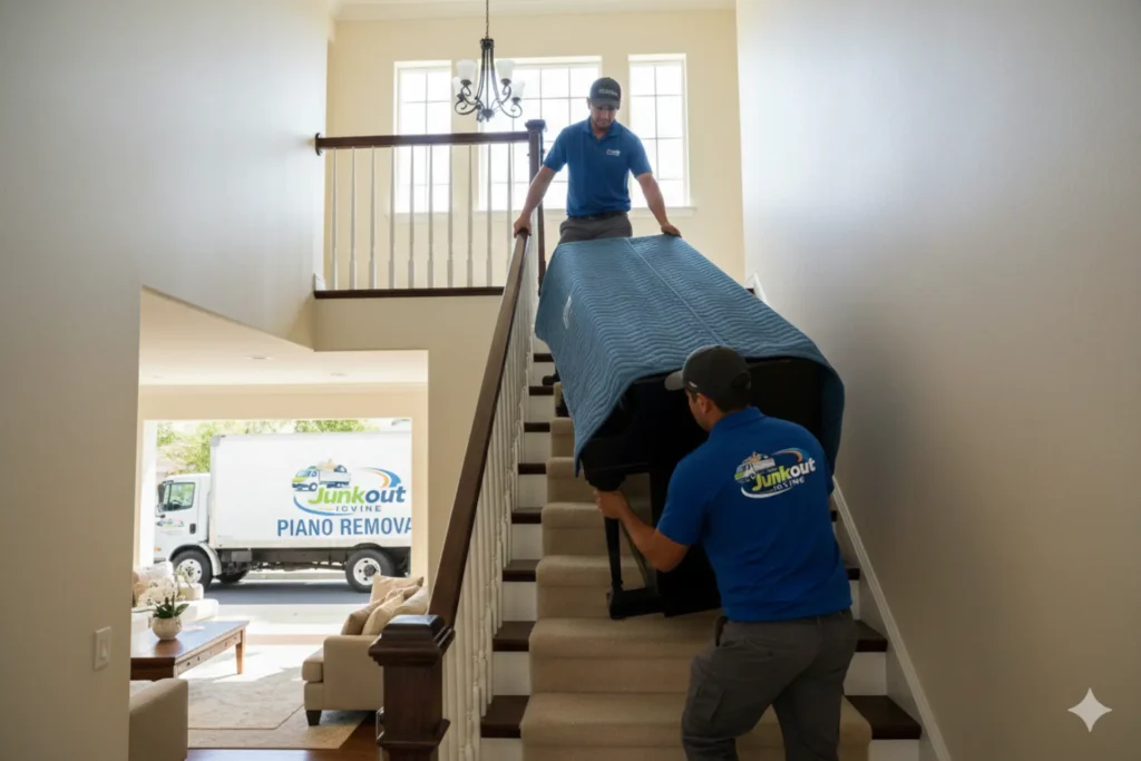 Piano removing from irvine home