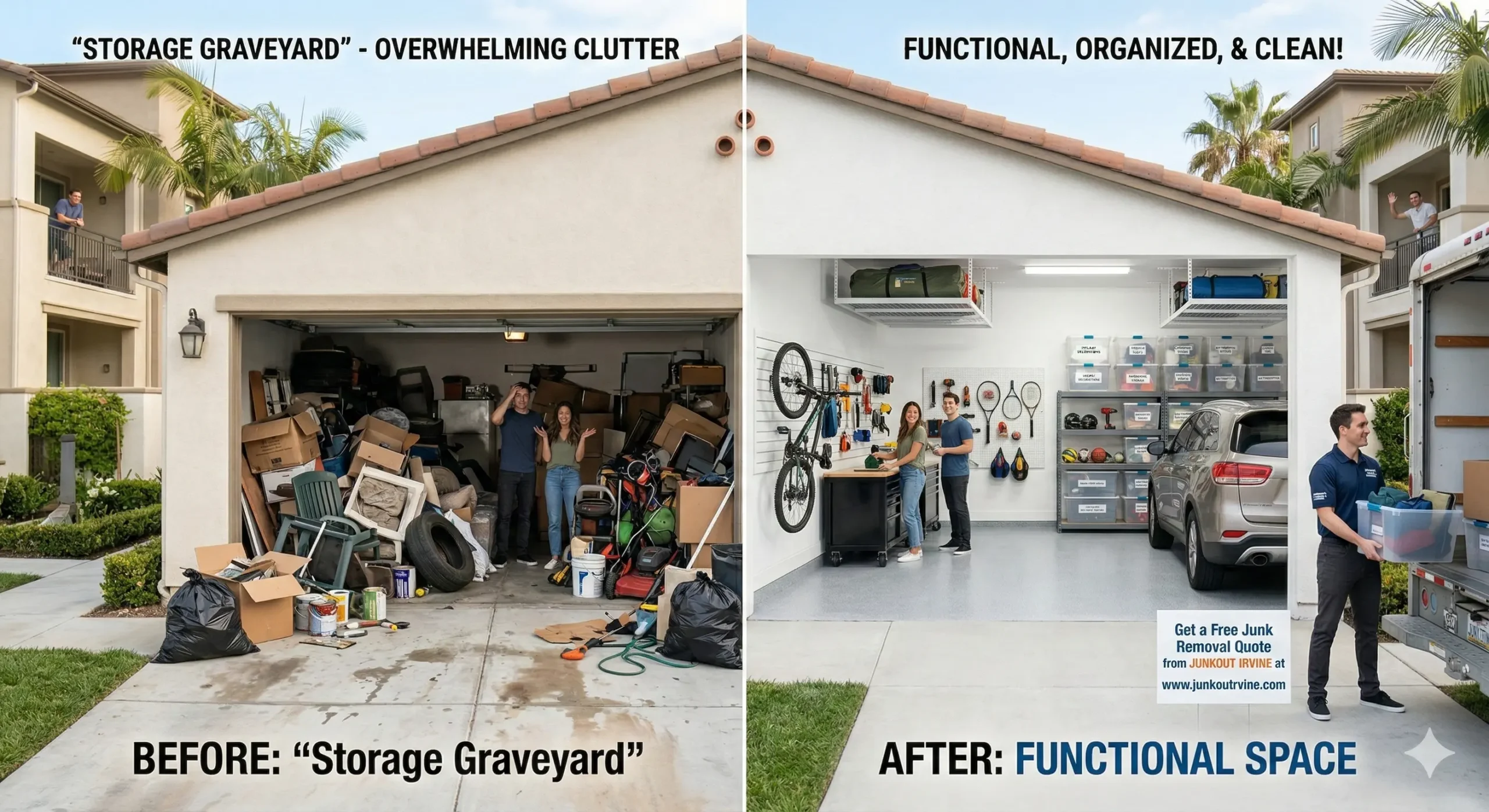 Garage cleanout service in Irvine, CA