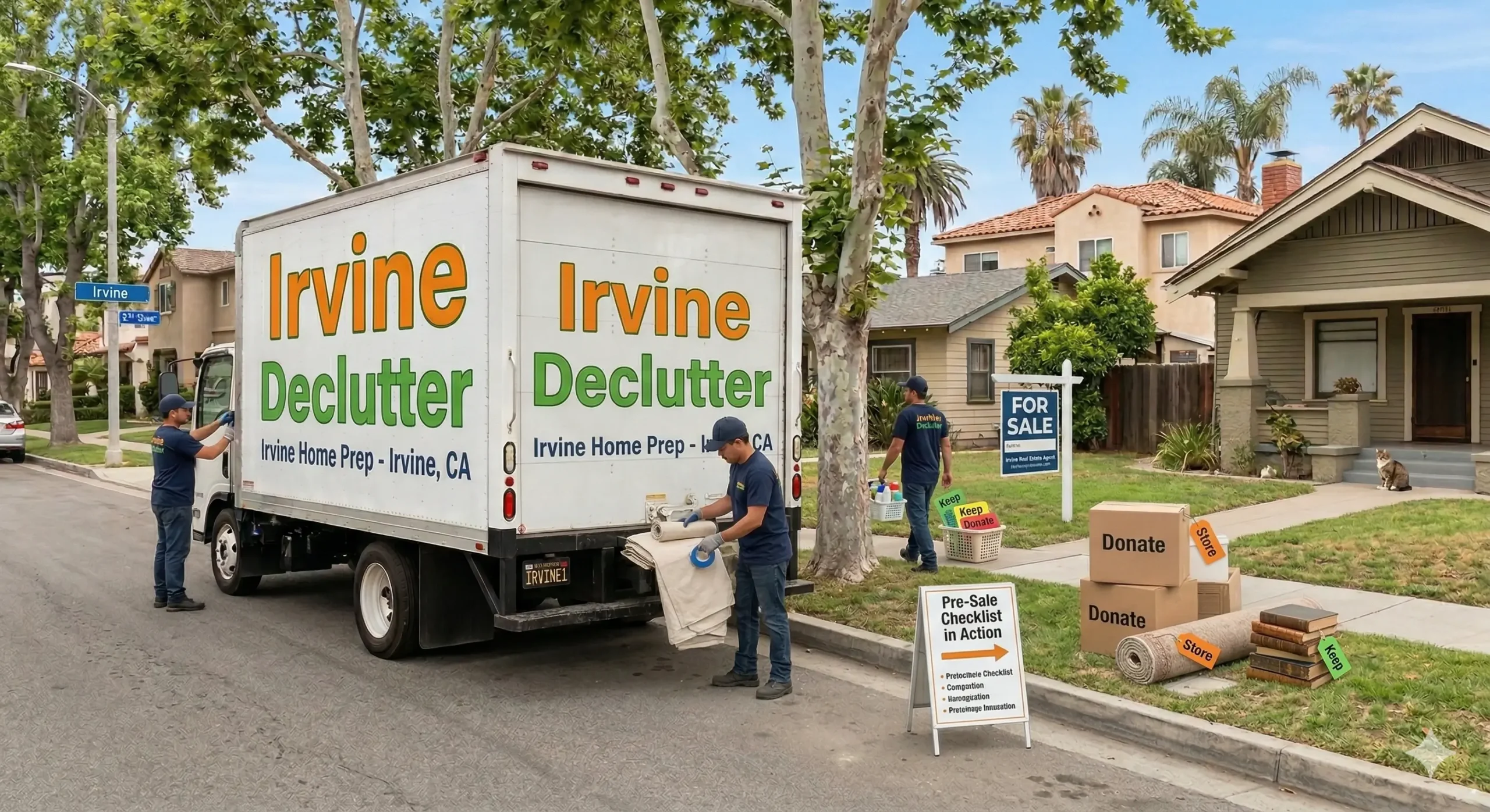 Pre-sale home decluttering service in Irvine, CA