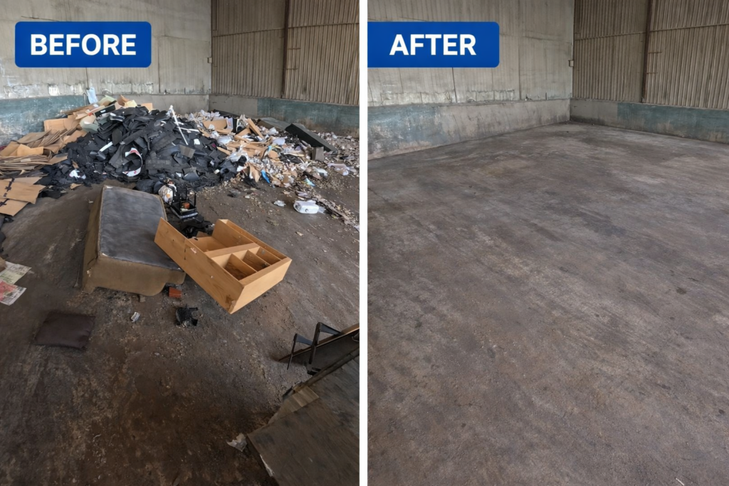 Warehouse cleanout in Irvine, California