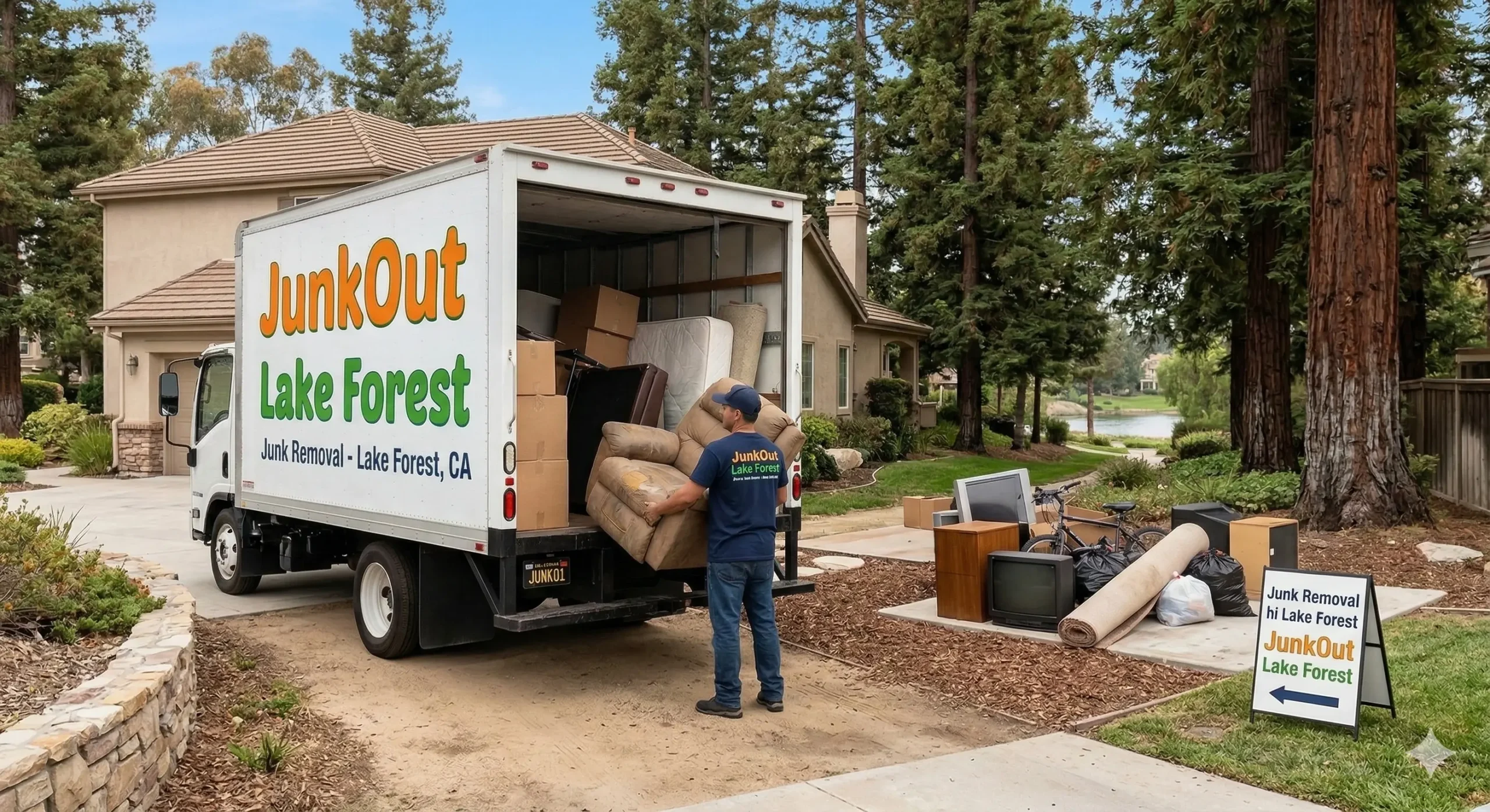 Junk removal job in Lake Forest, CA