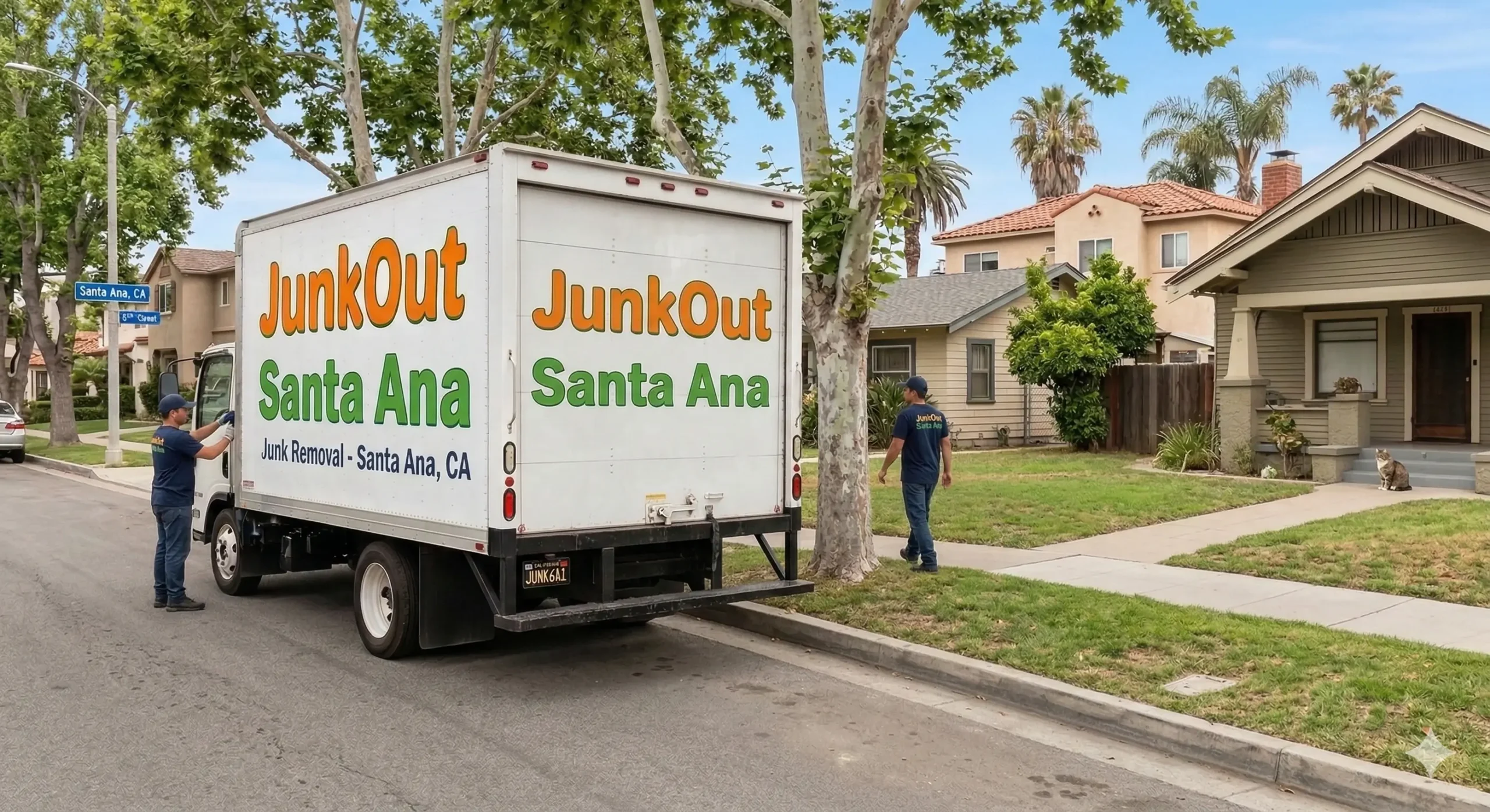 Junk removal job in Santa Ana, CA