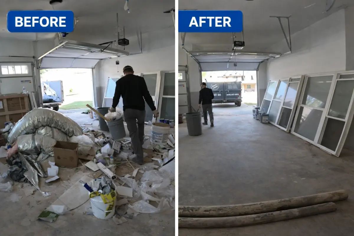 New construction junk removal in Irvine