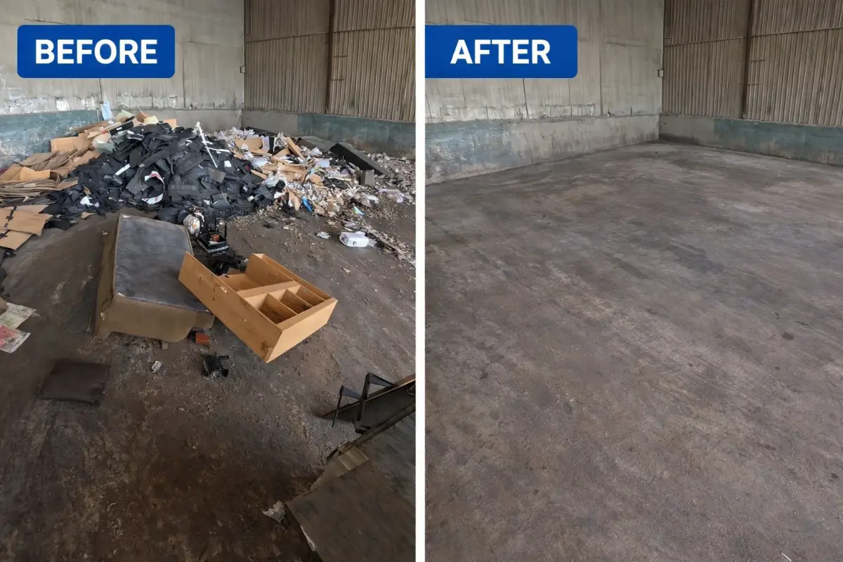Warehouse cleanout in Irvine, California